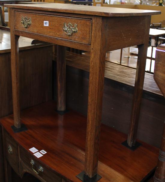 18th century oak side table(-)